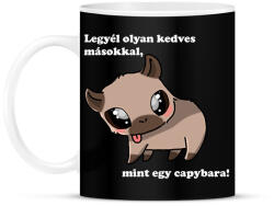 printfashion legyél olyan kedves másokkal, mint egy capybara (fehér) - Bögre - Fekete (14652979)