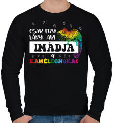 printfashion Egy lány - Kaméleon - Férfi pulóver - Fekete (10865011)