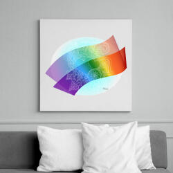 printfashion Szerelmes szivek2 - Vászonkép - Fehér (6623557)