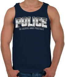 printfashion Police felirat - Férfi atléta - Sötétkék (457572)