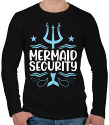 printfashion Mermaid security - Férfi hosszú ujjú póló - Fekete (13858252)