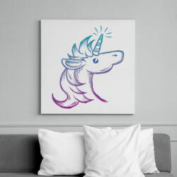 printfashion Unikornis - Vászonkép - Fehér (6628413)