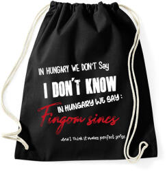 printfashion In Hungary we don't say - Sportzsák, Tornazsák - Fekete (16730135)