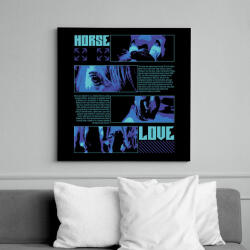 printfashion Horse Love - Vászonkép - Fekete (15934916)