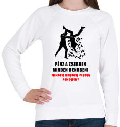 printfashion PÉNZ A ZSEBBEN - Női pulóver - Fehér (1963838)