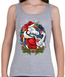 printfashion Unikornis mikulás - Női atléta - Sport szürke (3669187)