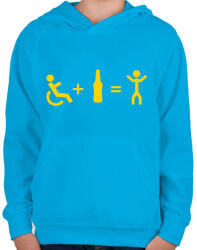 printfashion Valóságos csoda - Gyerek kapucnis pulóver - Azúrkék (2557637)