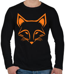 printfashion Róka - Férfi hosszú ujjú póló - Fekete (5023047)