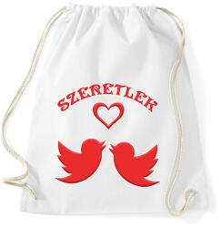 printfashion Szerelmes galambok - Sportzsák, Tornazsák - Fehér (2711179)