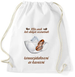 printfashion Társasjáték és kávé - Sportzsák, Tornazsák - Fehér (14984616)