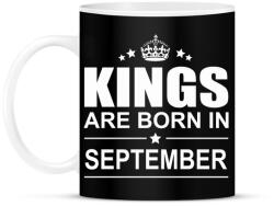 printfashion Kings are born in September - Bögre - Fekete (793698)