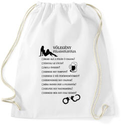 printfashion Vőlegény feladatlistája - Sportzsák, Tornazsák - Fehér (7556060)