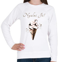 printfashion nyalni jó - Női pulóver - Fehér (1553492)