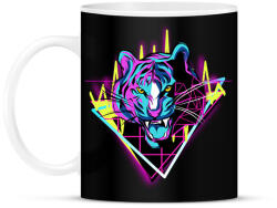 printfashion Neon tigris - Bögre - Fekete (5189400)