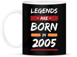 printfashion Legends are born in 2005 - Bögre - Fekete (14245849)