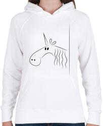 printfashion Egyszarvú - Női kapucnis pulóver - Fehér (2270596)