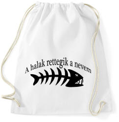 printfashion A halak rettegik a nevem - Sportzsák, Tornazsák - Fehér (2452994)