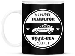 printfashion Legjobb taxisofőr - Évszámmal - Bögre - Fekete (7559656)