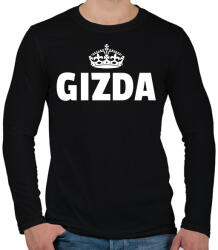 printfashion GIZDA - Férfi hosszú ujjú póló - Fekete (10450100)