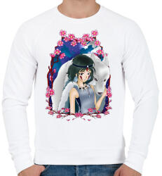 printfashion Mononoke Hime - Férfi pulóver - Fehér (517614)