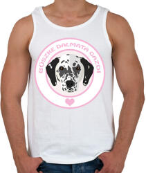 printfashion Büszke gazdi: Dalmata - Férfi atléta - Fehér (1938740)