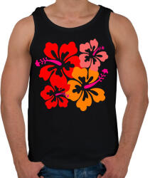 printfashion Hibiscus - Férfi atléta - Fekete (1279220)