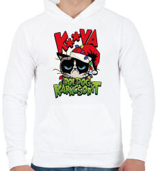 printfashion Grumpy karácsony - Férfi kapucnis pulóver - Fehér (14831377)