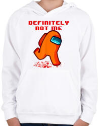 printfashion Definitely not me - Among Us - Gyerek kapucnis pulóver - Fehér (4003961)