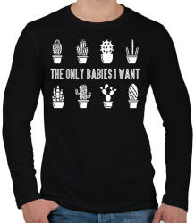 printfashion Only babies - Férfi hosszú ujjú póló - Fekete (12954000)