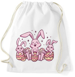 printfashion Húsvéti nyuszik - Sportzsák, Tornazsák - Fehér (9440363)