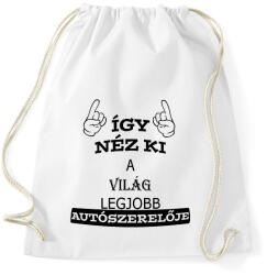 printfashion Legjobb autószerelő - Sportzsák, Tornazsák - Fehér (1801542)