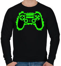 printfashion Gamer - Férfi pulóver - Fekete (7037747)