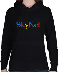 printfashion Skynet - Női kapucnis pulóver - Fekete (7576907)
