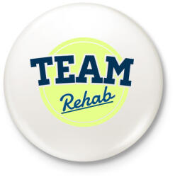 printfashion TEAM Rehab Yellow - Kitűző, hűtőmágnes - Fehér (3074917)