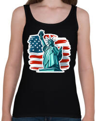 printfashion Usa liberty - Női atléta - Fekete (16194771)