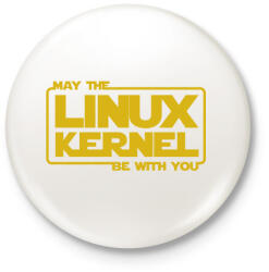 printfashion A Linux Kernel legyen veled - Kitűző, hűtőmágnes - Fehér (3921392)