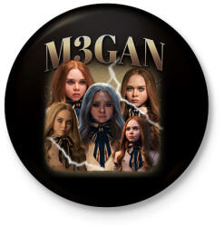 printfashion M3gan horror - Kitűző, hűtőmágnes - Fekete (15484018)