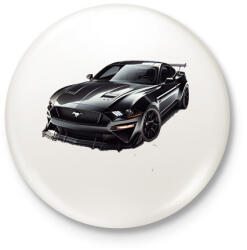 printfashion Mustang - Kitűző, hűtőmágnes - Fehér (15210856)
