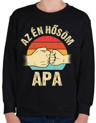 printfashion Az én hősöm apa - Gyerek pulóver - Fekete (16409959)