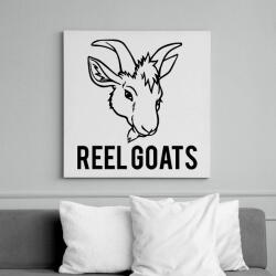 printfashion Reel Goats - Vászonkép - Fehér (6631903)