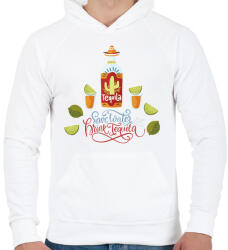 printfashion Drink Tequila - Férfi kapucnis pulóver - Fehér (4124453)
