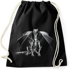printfashion Acélsárkány - Sportzsák, Tornazsák - Fekete (437052)