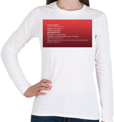 printfashion Media Offline - Női hosszú ujjú póló - Fehér (5247820)