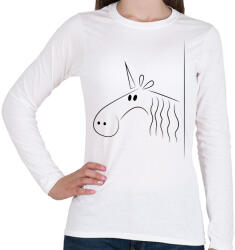 printfashion Egyszarvú - Női hosszú ujjú póló - Fehér (2270581)