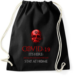 printfashion covid 19 its here - Sportzsák, Tornazsák - Fekete (2530143)