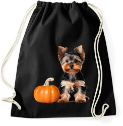 printfashion yorkie kutyus tökkel - Sportzsák, Tornazsák - Fekete (14543205)