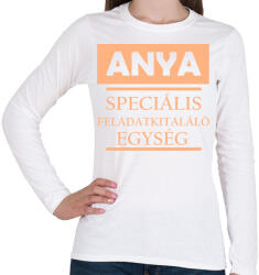 printfashion anya feladatkitaláló1 - Női hosszú ujjú póló - Fehér (6134954)