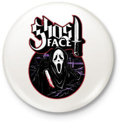 printfashion Sikoly - ghost face - Kitűző, hűtőmágnes - Fehér (16763603)
