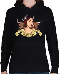 printfashion Rossz kislány - Női kapucnis pulóver - Fekete (420239)