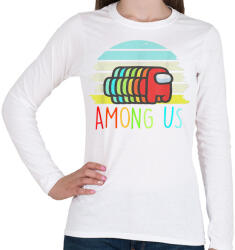 printfashion Among Us Retro - Női hosszú ujjú póló - Fehér (4003140)